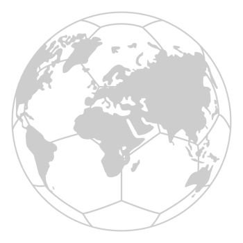 World Map on the Foot Ball Silhouette for Icon, Symbol, Pictogram, Sport News, Art Illustration, Apps, Website or Graphic Design Element. Format PNG