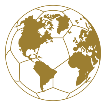 World Map on the Foot Ball Silhouette for Icon, Symbol, Pictogram, Sport News, Art Illustration, Apps, Website or Graphic Design Element. Format PNG