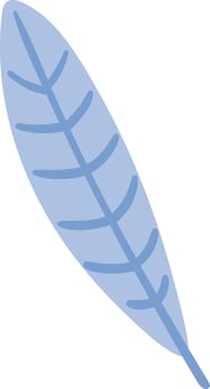 Blue tree leaf. vector