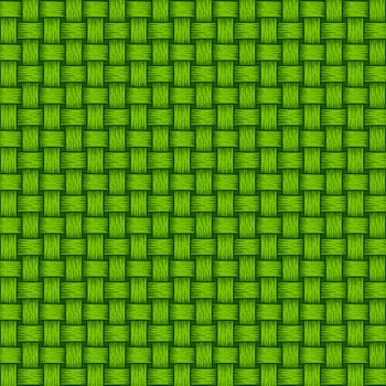 green bamboo woven pattern background vector