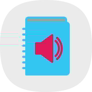 Audio Description Vector Icon Design
