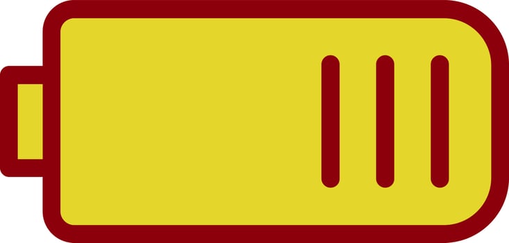 Battery Quarter Vector Icon Design