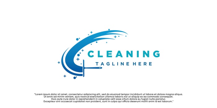 Logo design cleaning inspiration for business Premium Vector