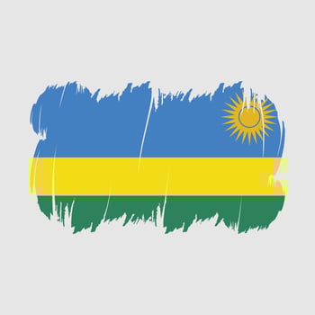 Rwanda Flag Brush Vector