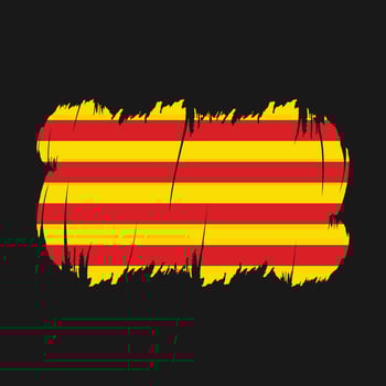 Catalonia Flag Brush Vector