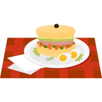 Causa rellena is classic Peruvian appetizer. png