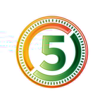 Circle Rounds Styles Abstract 5 five Logo Vector Graphic Design for symbol sign element