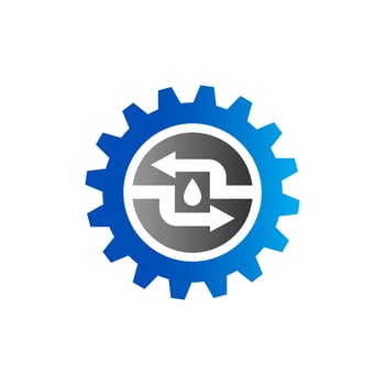 oil change logo vector icon with circle arrow sign symbol