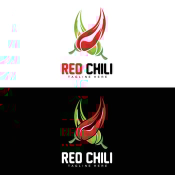 Red Chili Logo, Hot Chili Peppers Vector, Chili Garden House Illustration, Company Product Brand Illustration vector