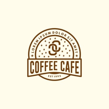 Modern initial CC logo letter simple and creative design concept vector