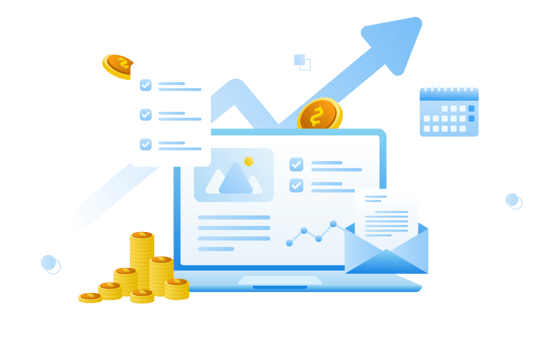 Financial management concept and investment, Flat design of payment and finance with money, cash, banknote png