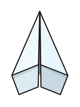 paper rocket top view illustration png