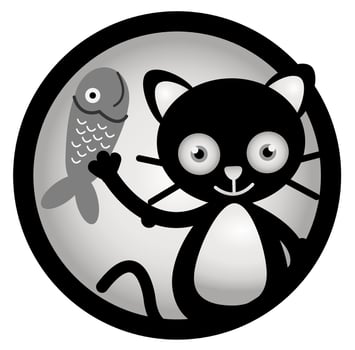Cat illustration banner cute vector