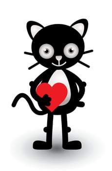 Cat illustration banner cute vector