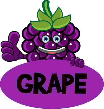 Smile grape Banner vector