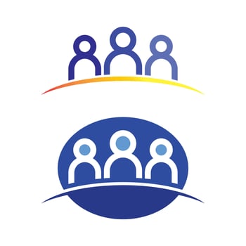Abstract people logo design.fun people,healthy people,sport,community people symbol vector illustration