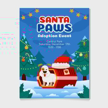 Pets Adoption Event Publication vector