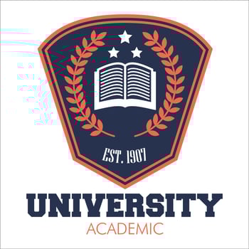University Academy and college emblems or logos for education industry design vector
