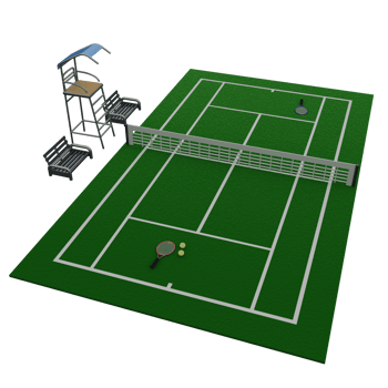 3d rendered tennis set perfect for design project png
