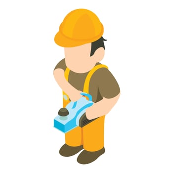 Cabinetmaker icon, isometric style vector