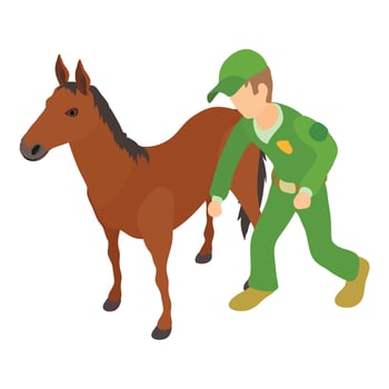 Animal breeding icon, isometric style vector