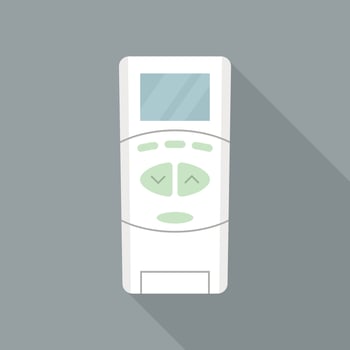 Air conditioner remote control icon, flat style vector