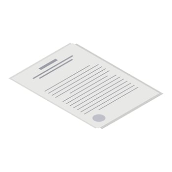 Manager papers icon, isometric style vector
