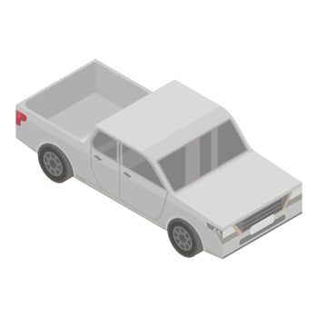 American pickup icon, isometric style vector