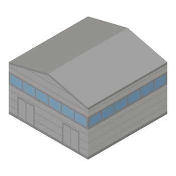 Warehouse icon, isometric style vector