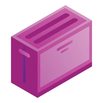 Toaster icon, isometric style vector