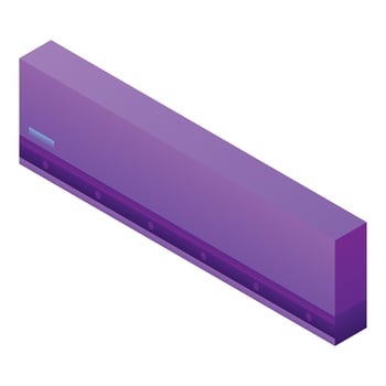 Air conditioner icon, isometric style vector
