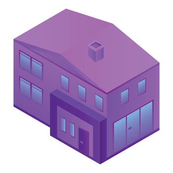 Smart home icon, isometric style vector
