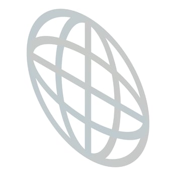 Globe sign icon, isometric style vector