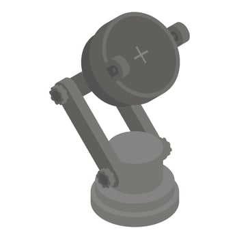 Plastic car phone holder icon, isometric style vector