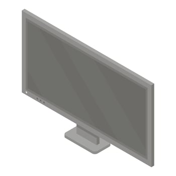 Tv set icon, isometric style vector
