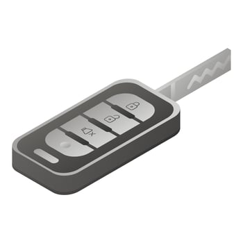 Car remote key icon, isometric style vector