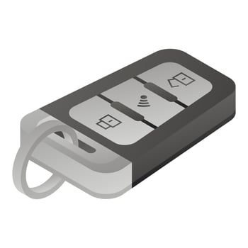 Car alarm system icon, isometric style vector