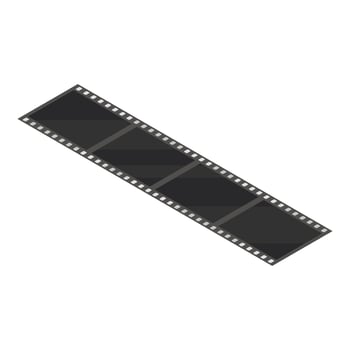Black film icon, isometric style vector