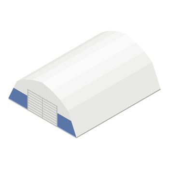 Shop hangar icon, isometric style vector