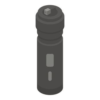 Black bike bottle icon, isometric style vector