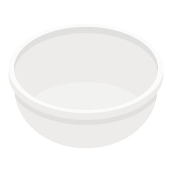 Round lunchbox icon, isometric style vector