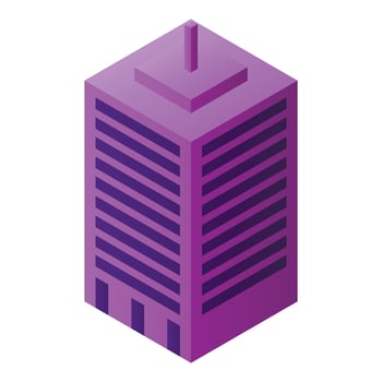 City modern building icon, isometric style vector