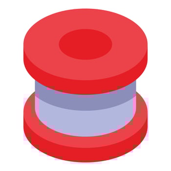 Roll plaster icon, isometric style vector