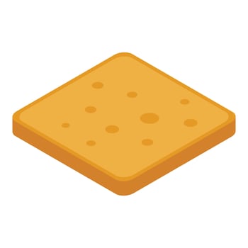 Biscuit icon, isometric style vector