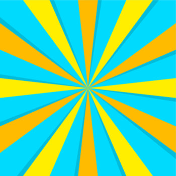 Comic cartoon blue and yellow background vector