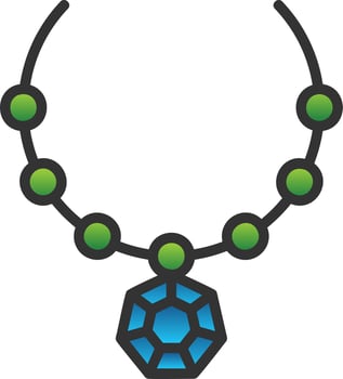 Necklace Vector Icon Design