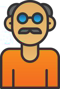Old People Vector Icon Design