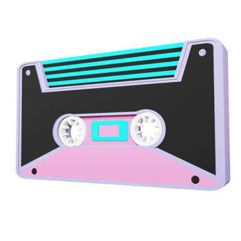 Casette Tape 3D png