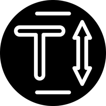 Text Height Vector Icon Design