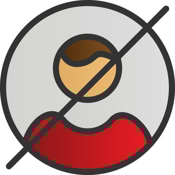 Users Slash Vector Icon Design